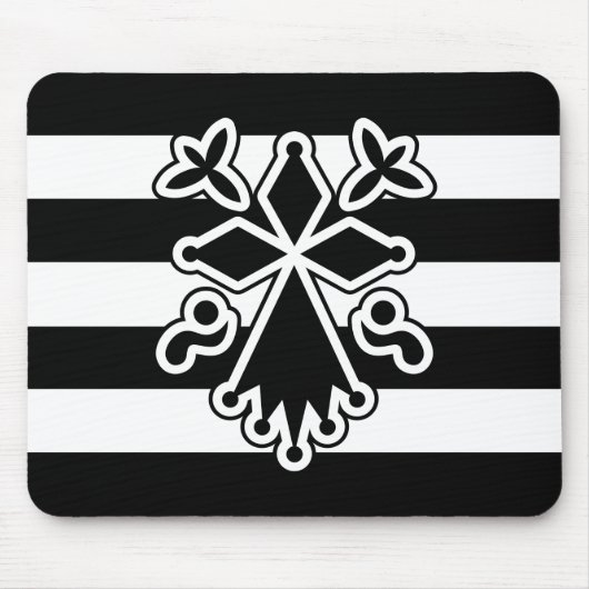 Hermine bretonne in gwenn ha du (wit en zwart) muismat (Voorkant)