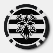 Hermine bretonne in gwenn ha du (wit en zwart) poker chips (Achterkant)