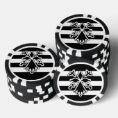 Hermine bretonne in gwenn ha du (wit en zwart) poker chips (Opstapeling)