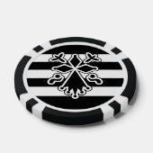 Hermine bretonne in gwenn ha du (wit en zwart) poker chips (Enkel)