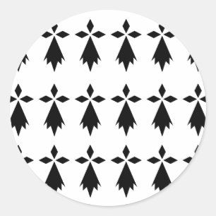 Hermine Vlag Bretagne Ronde Sticker