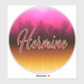 Hermine Vorname Name golden pink Aufkleber Sticker (Vel)