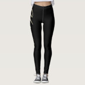 Hermine white gold Handwriting Hose Leggings (Voorkant)
