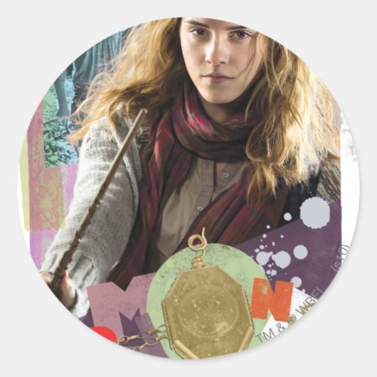 Hermione 14 ronde sticker (Voorkant)