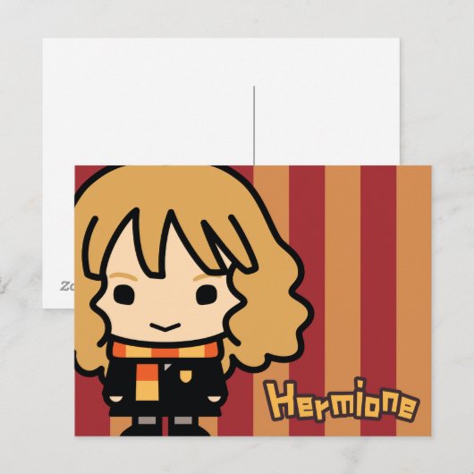 Hermione Granger Cartoon Character Art Briefkaart (Voorkant / Achterkant)