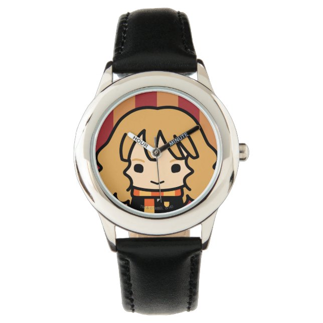 Hermione Granger Cartoon Character Art Horloge (Voorkant)