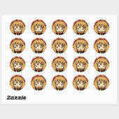 Hermione Granger Cartoon Karakter Kunst Ronde Sticker (Vel)