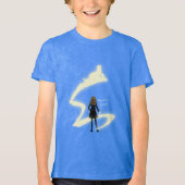 Hermione Griffel Patronus Schilderij Tri-Blend Shirt (Voorkant)