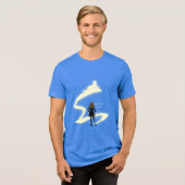 Hermione Griffel Patronus Schilderij Tri-Blend Shirt (Voorkant volledig)