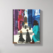 Hermione, HARRY POTTER™ & Hagrid in Diagon Alley Canvas Afdruk (Voorkant)