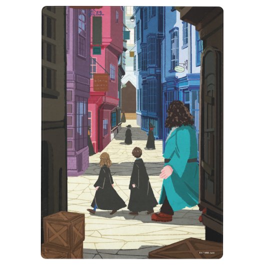 Hermione, HARRY POTTER™ & Hagrid in Diagon Alley Klembord (Achterkant)
