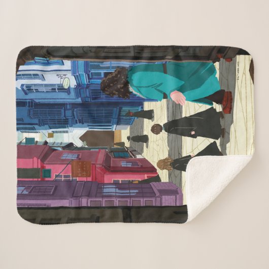 Hermione, HARRY POTTER™ & Hagrid in Diagon Alley Sherpa Deken (Voorkant (horizontaal))