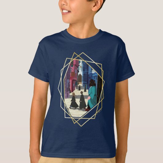Hermione, HARRY POTTER™ & Hagrid in Diagon Alley T-shirt (Voorkant)