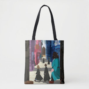 Hermione, HARRY POTTER™ & Hagrid in Diagon Alley Tote Bag