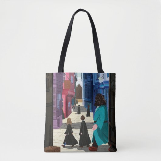 Hermione, HARRY POTTER™ & Hagrid in Diagon Alley Tote Bag (Voorkant)