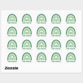 Hermione Name Clover Boho Rainbow Vierkante Sticker (Vel)