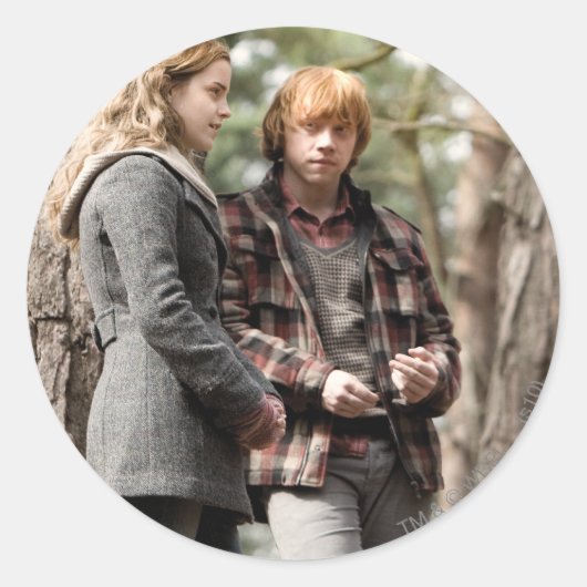 Hermione, Ron en Harry 2 Ronde Sticker (Voorkant)