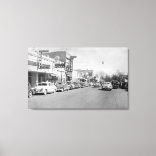 Hermiston, Oregon Main Street Uitzicht Foto Canvas Afdruk