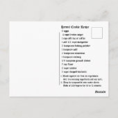 Hermit Cookie Recipe Briefkaart (Achterkant)