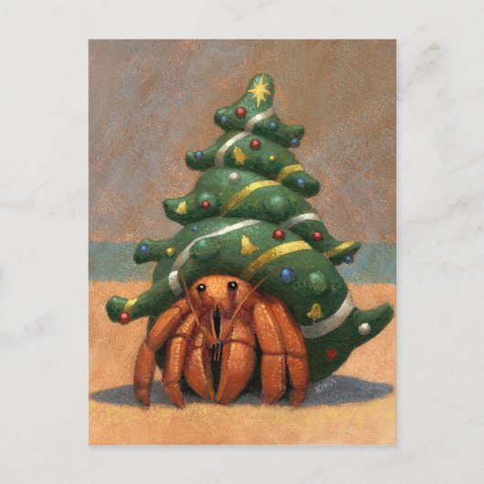 Hermit Crab Christmas Kaart (Voorkant)