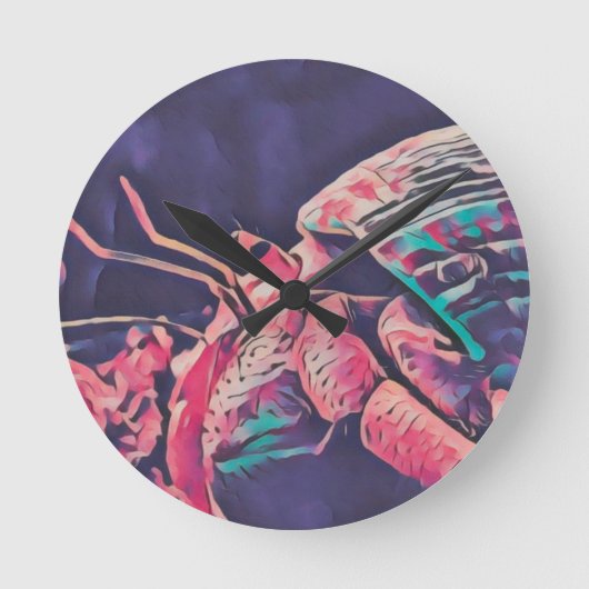 Hermit Crab Clock Ronde Klok (Voorkant)