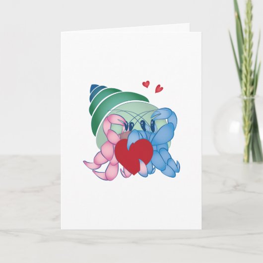 Hermit Crab Couple Greeting/Jubileum card Kaart (Voorkant)