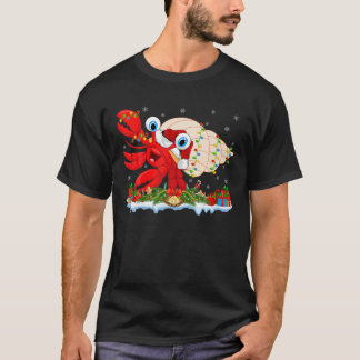 Hermit Crab Fish Lover Matching Santa Hermit Crab T-shirt