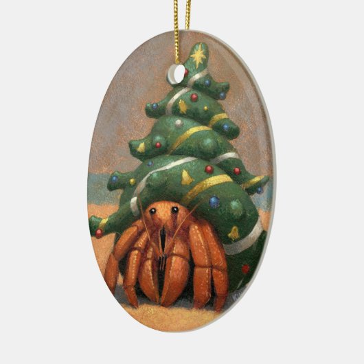 Hermit Crab-kerstversiering Keramisch Ornament (Links)