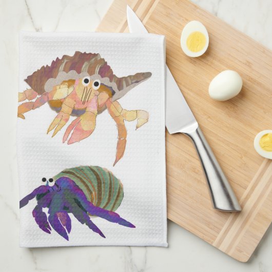 Hermit Crab Kitchen Towel Theedoek (Quarter Fold)
