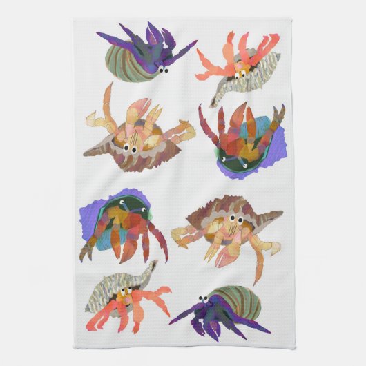 Hermit Crab Kitchen Towel Theedoek (Verticaal)