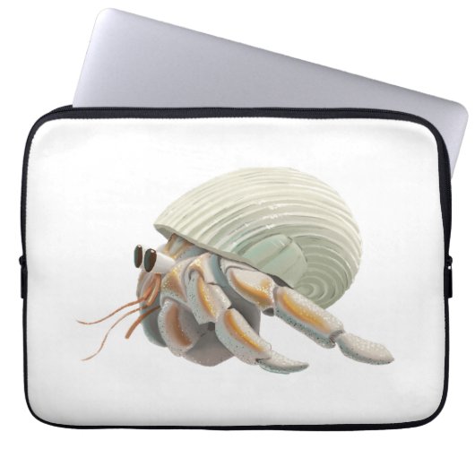 Hermit Crab Laptop Hoesje Sleeve (Voorkant)