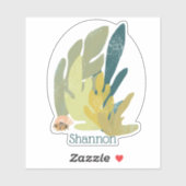 Hermit Crab met naam Sticker (Vel)