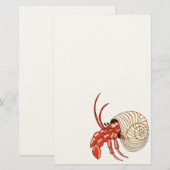 Hermit Crab Stationery Briefpapier (Voorkant / Achterkant)