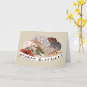 Hermit Crab Verjaardag Kaart (Gele Bloem)