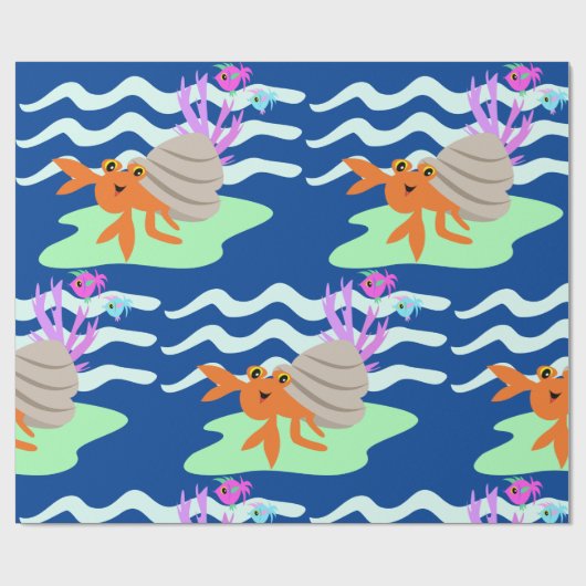 Hermit Crab Wrapping Paper Cadeaupapier (Vlak)