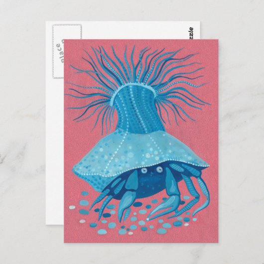 Hermit Crab Zee Ocean Underwater Animals Painting Briefkaart (Voorkant / Achterkant)