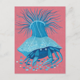 Hermit Crab Zee Ocean Underwater Animals Painting Briefkaart