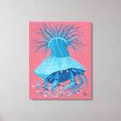 Hermit Crab Zee Ocean Underwater Animals Painting Canvas Afdruk (Voorkant)