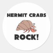 Hermit Crabs Rock Ronde Sticker (Voorkant)