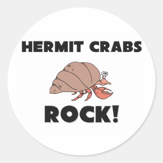 Hermit Crabs Rock Ronde Sticker (Voorkant)