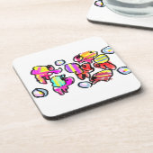 Hermit crabs summer  bier onderzetter (Linkerzijde)