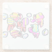 Hermit crabs summer  glazen onderzetter (Achterkant)