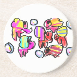 Hermit crabs summer  zandsteen onderzetter