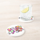 Hermit crabs summer  zandsteen onderzetter (Zijkant)