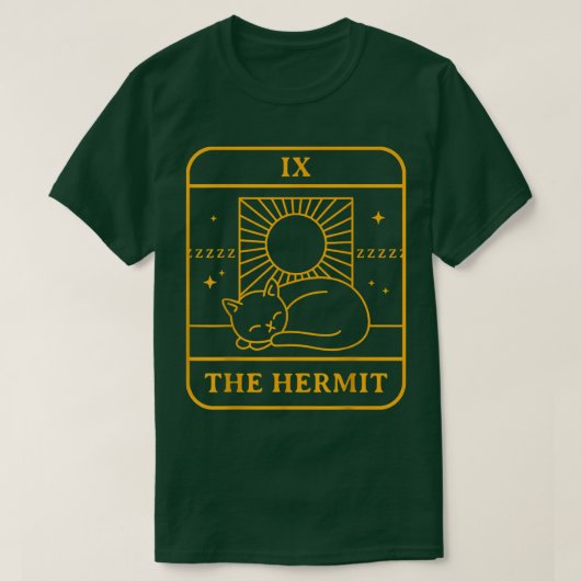 Hermit Funny Cat T-shirt (Design voorkant)