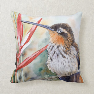 Hermit Hummingbird Fine Art Pillow, met een zeeman Kussen