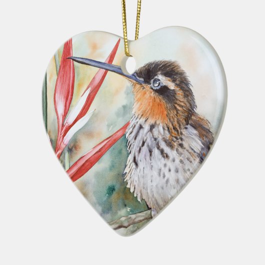 Hermit Hummingbird Keramisch Ornament (Links)