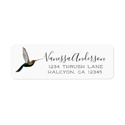 Hermit Hummingbird Return Label (Voorkant)