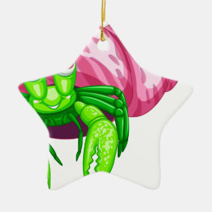 Hermit krab keramisch ornament