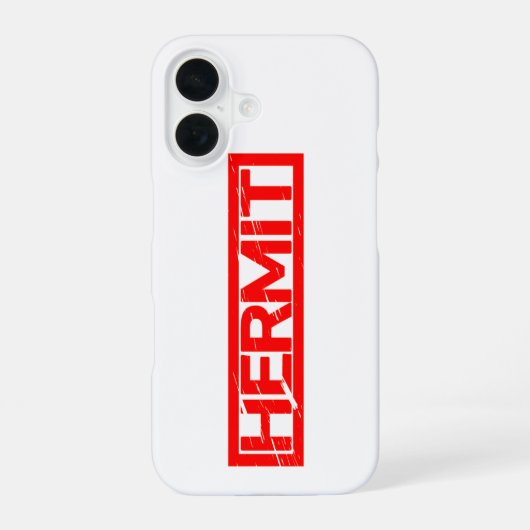 Hermit Stamp iPhone 16 Hoesje (Achterkant)
